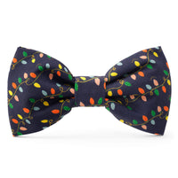 Rifle Paper Co. x TFD Holiday Lights Dog Bow Tie from The Foggy Dog