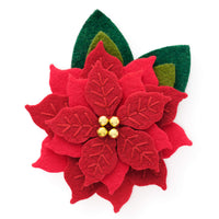 Poinsettia Dog Collar Flower from The Foggy Dog