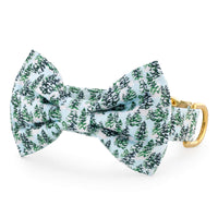 Gray Malin x TFD Snowy Pines Bow Tie Collar from The Foggy Dog