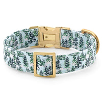 Gray Malin x TFD Snowy Pines Dog Collar from The Foggy Dog