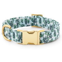 Gray Malin x TFD Snowy Pines Dog Collar from The Foggy Dog