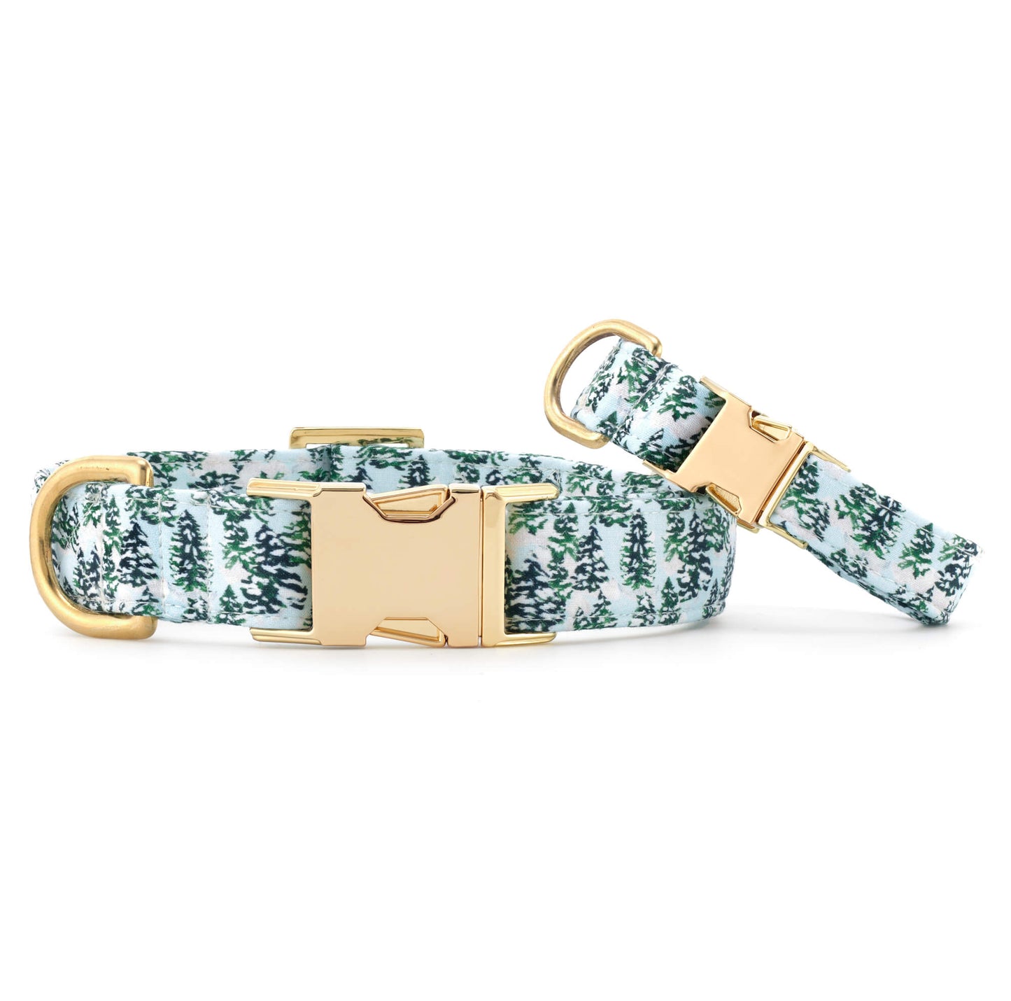 Gray Malin x TFD Snowy Pines Dog Collar from The Foggy Dog