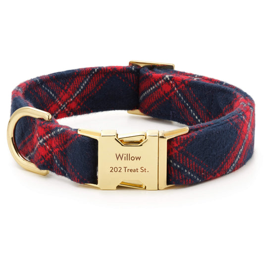 Kingston Plaid Flannel Dog Collar