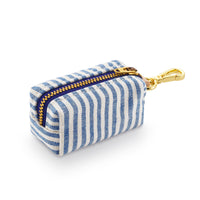 Lake Blue Stripe Waste Bag Dispenser from The Foggy Dog