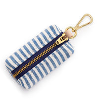 Lake Blue Stripe Waste Bag Dispenser from The Foggy Dog