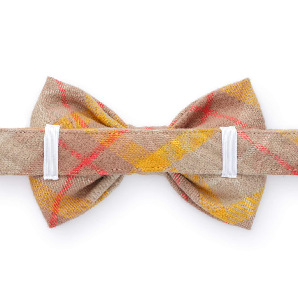 Mustard Plaid Flannel Bow Tie Collar – The Foggy Dog