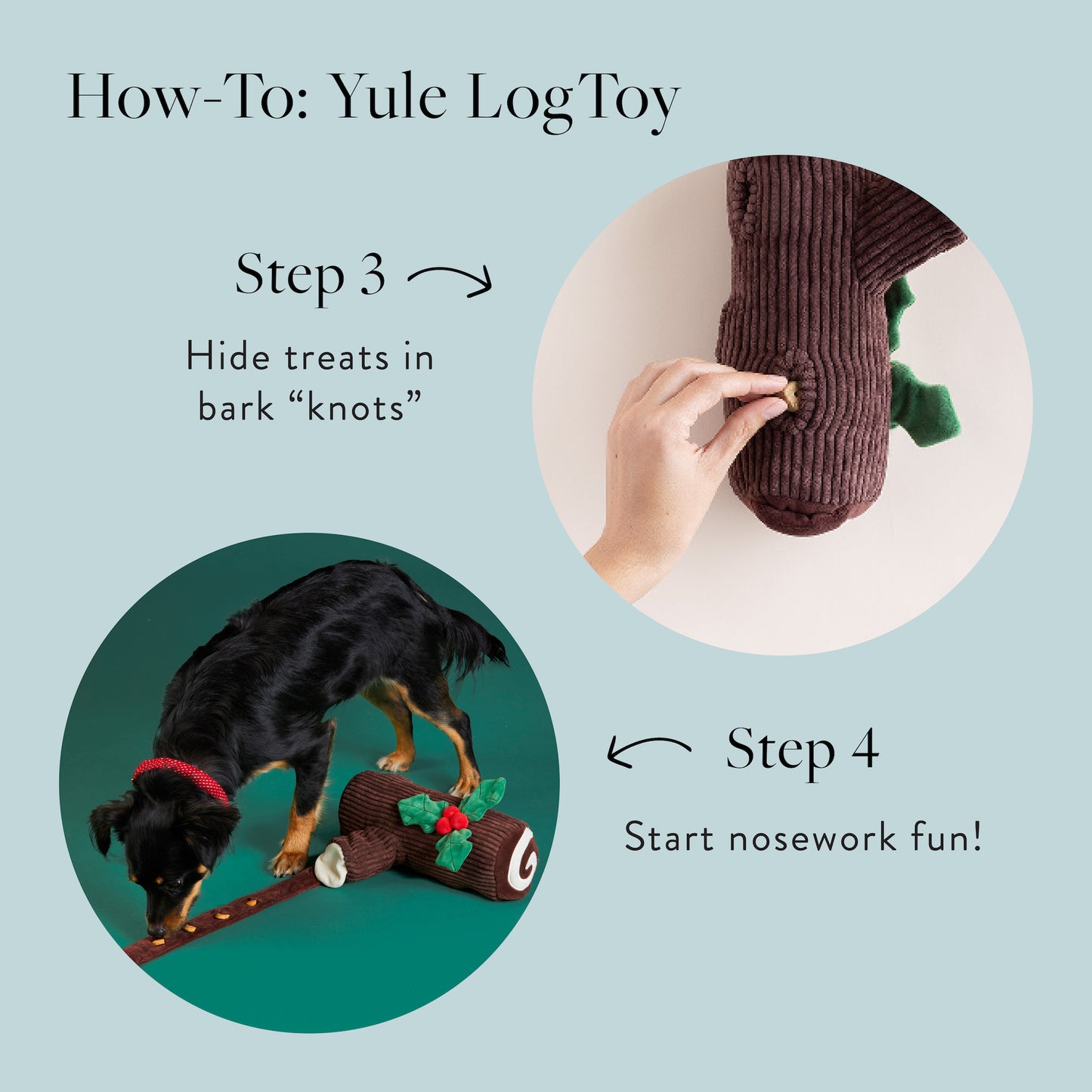 Yule Log Interactive Snuffle Dog Toy