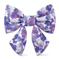 Pressed Pansies Lady Dog Bow from The Foggy Dog