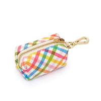 Rainbow Gingham Waste Bag Dispenser from The Foggy Dog