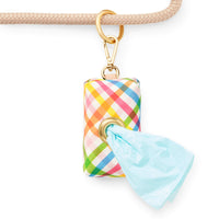 Rainbow Gingham Waste Bag Dispenser from The Foggy Dog