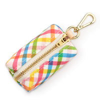 Rainbow Gingham Waste Bag Dispenser from The Foggy Dog