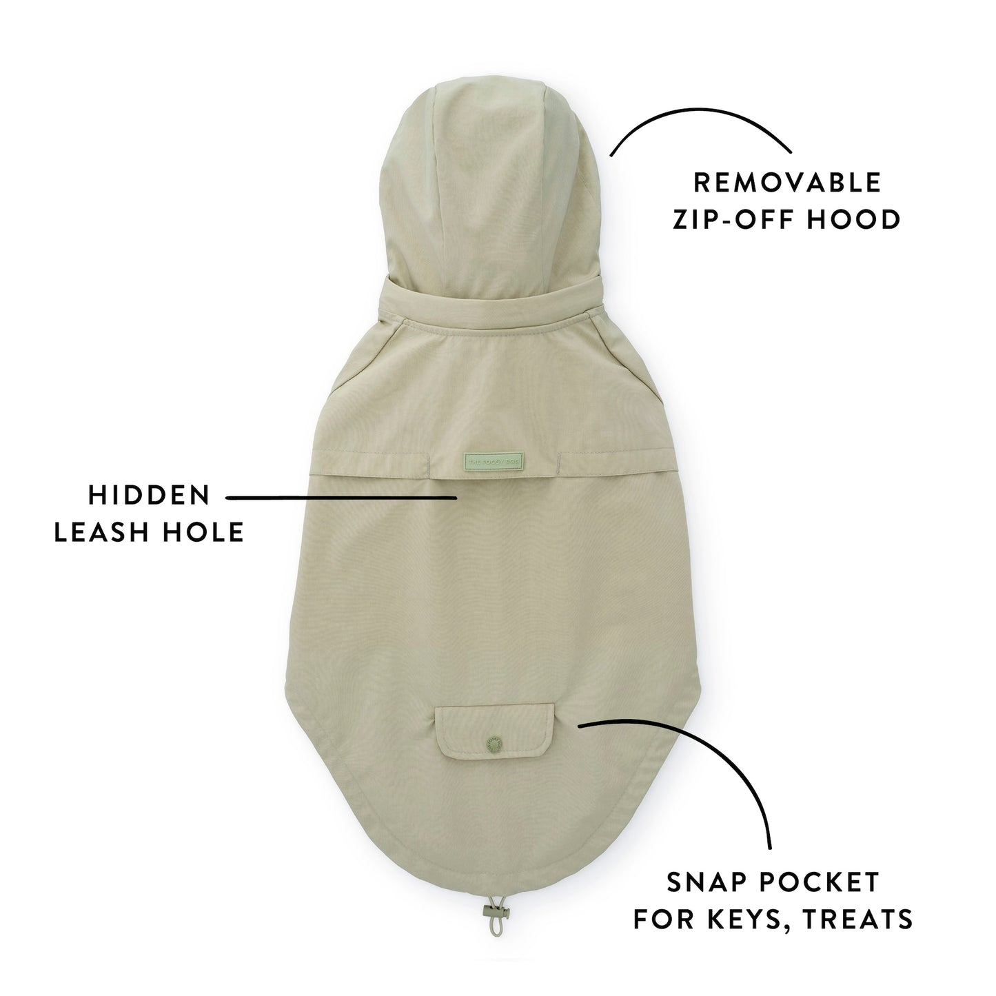 Sage Dog Raincoat from The Foggy Dog