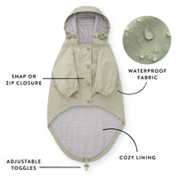 Sage Dog Raincoat from The Foggy Dog