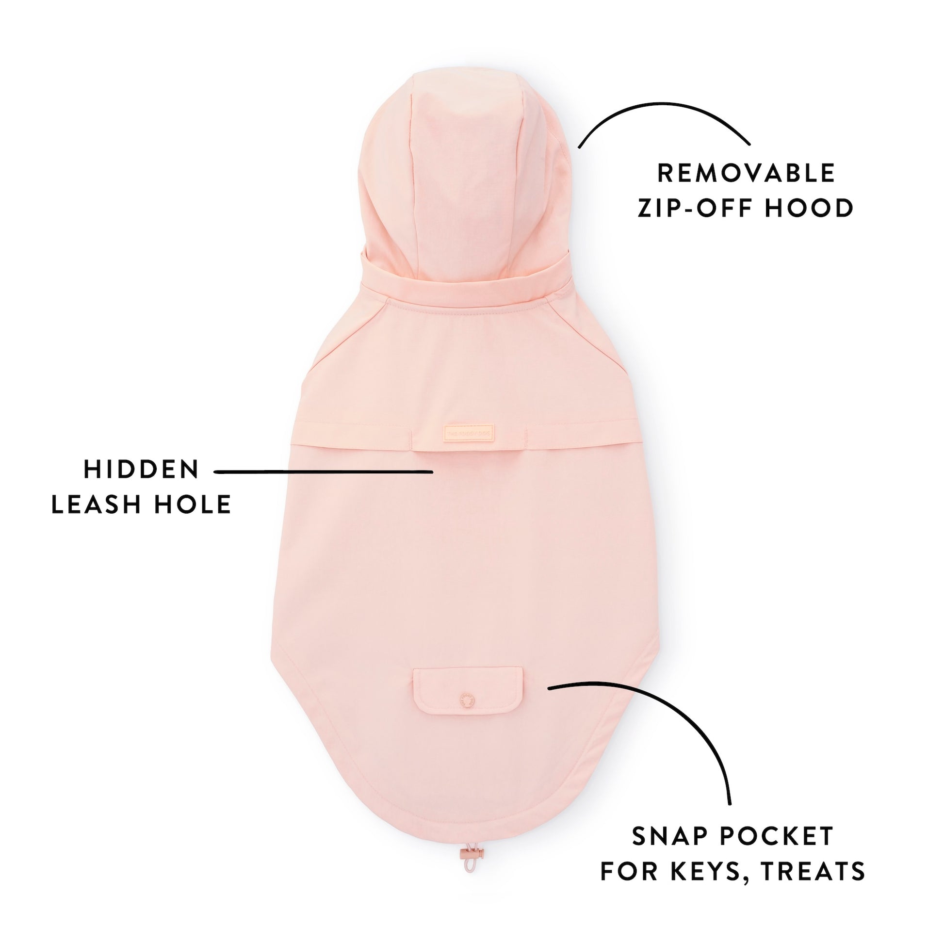 Petal Pink Dog Raincoat from The Foggy Dog