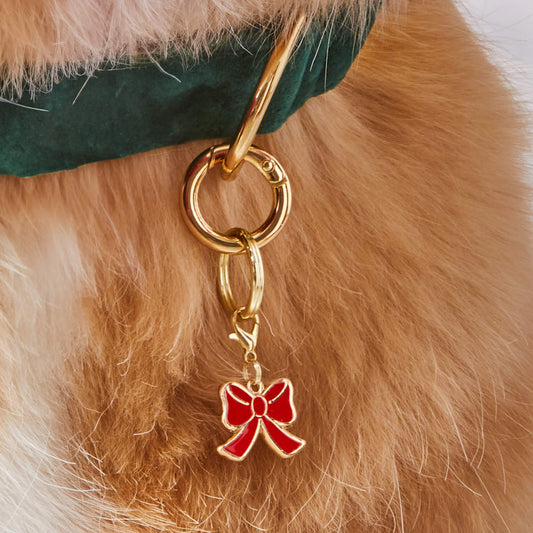 Red Bow Collar Charm