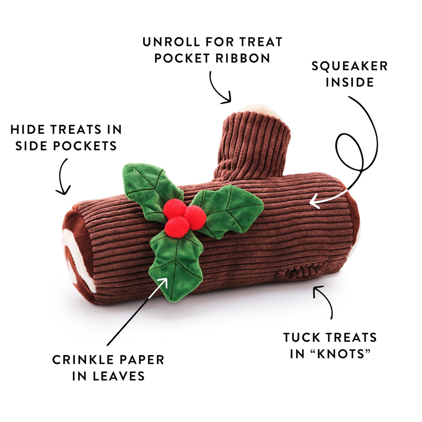 Yule Log Interactive Snuffle Dog Toy