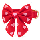 Hearts Embroidered Lady Bow Collar