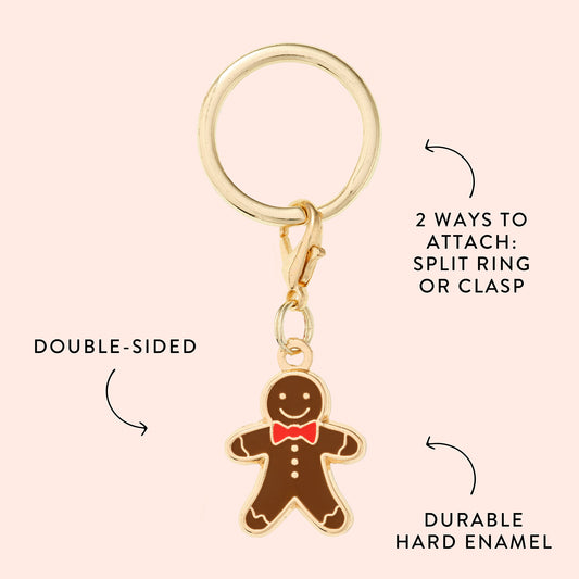 Gingerbread Man Collar Charm