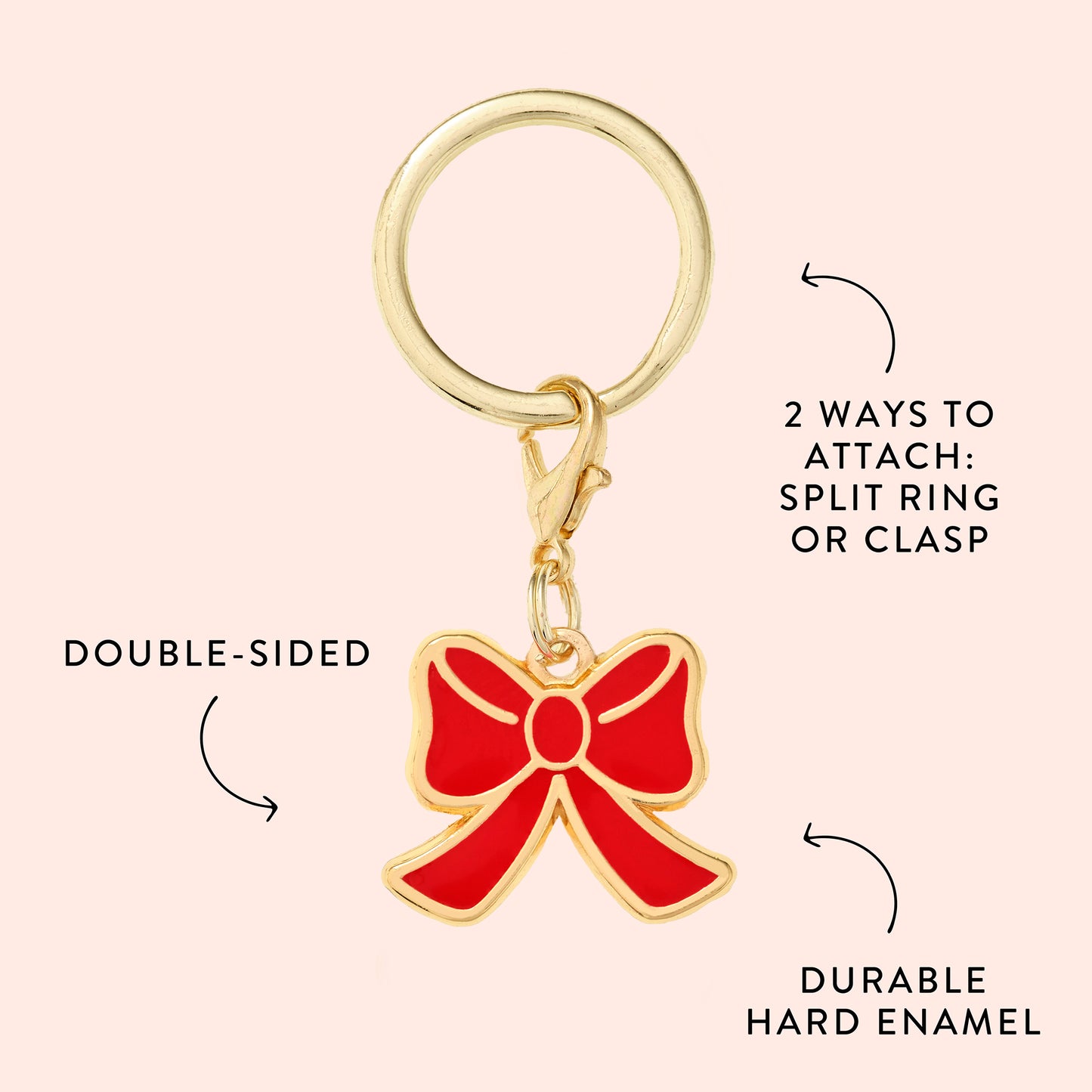 Red Bow Collar Charm