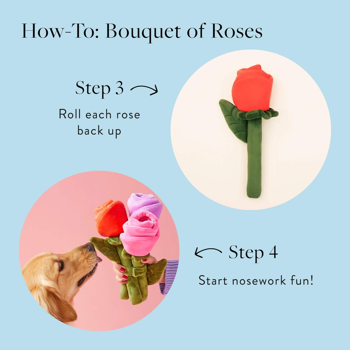 Bouquet of Roses Interactive Snuffle Dog Toy from The Foggy Dog