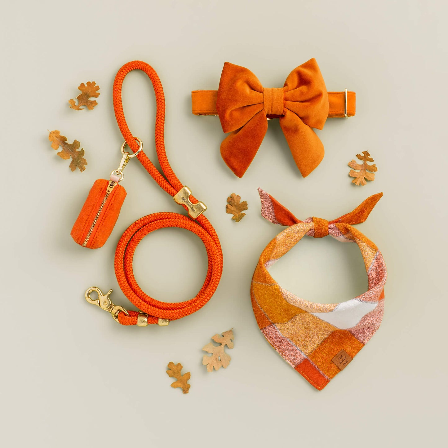 Pumpkin Velvet Lady Dog Bow