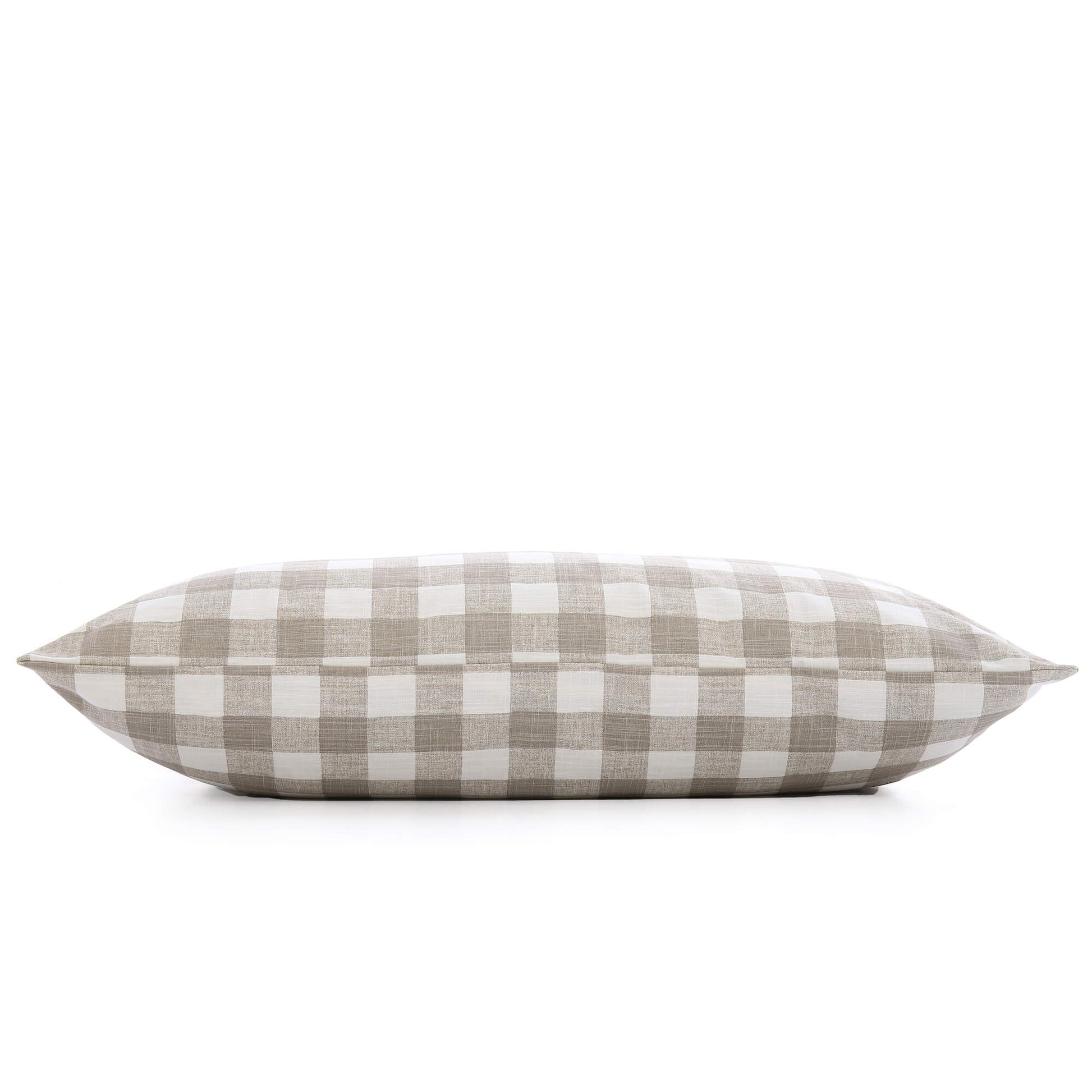 Warm Stone Gingham Check Dog Bed from The Foggy Dog 