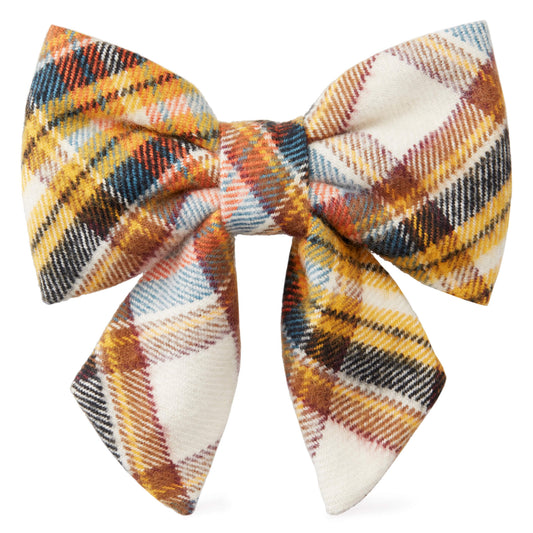 Cornucopia Plaid Flannel Lady Dog Bow from The Foggy Dog