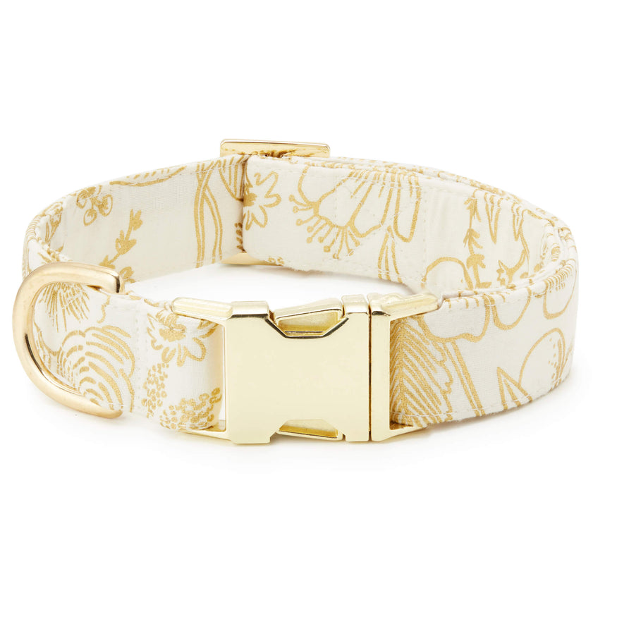 Goldenflowers Dog Collar – The Foggy Dog
