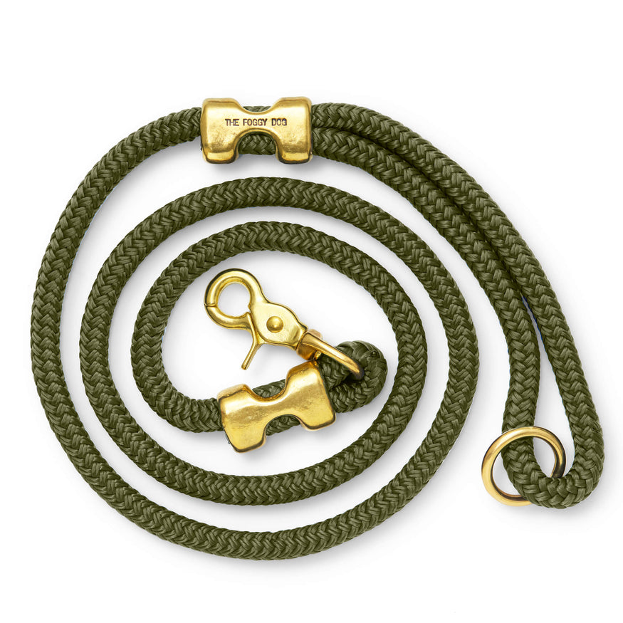 Olive Marine Rope Dog Leash – The Foggy Dog