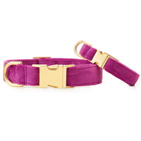 Plum Velvet Dog Collar from The Foggy Dog