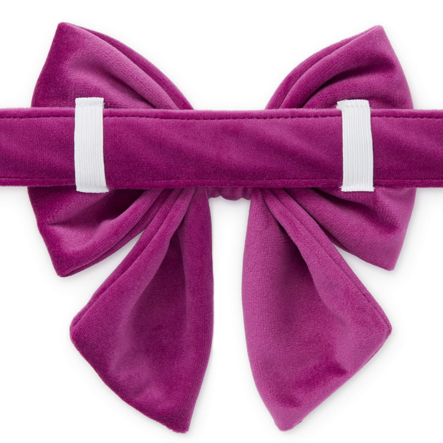 Plum Velvet Lady Bow Collar from The Foggy Dog