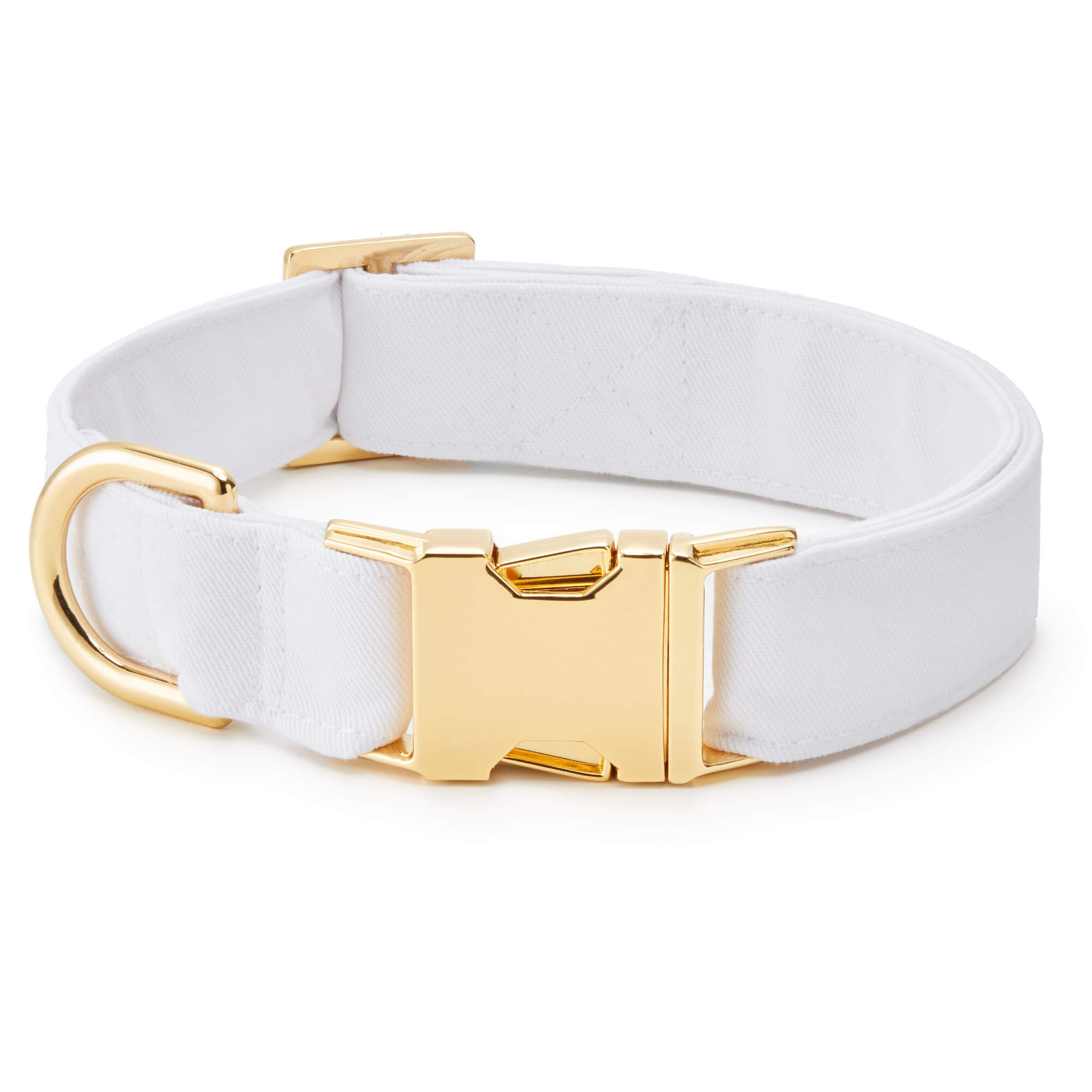 Fashion white dog collar and lead