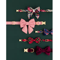 Burgundy Velvet Bow Tie Collar from The Foggy Dog 