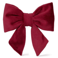 Burgundy Velvet Lady Dog Bow from The Foggy Dog Small 