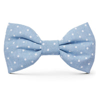 Chambray Dots Dog Bow Tie from The Foggy Dog 