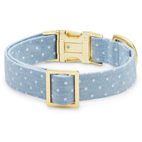 Chambray Dots Dog Collar from The Foggy Dog 