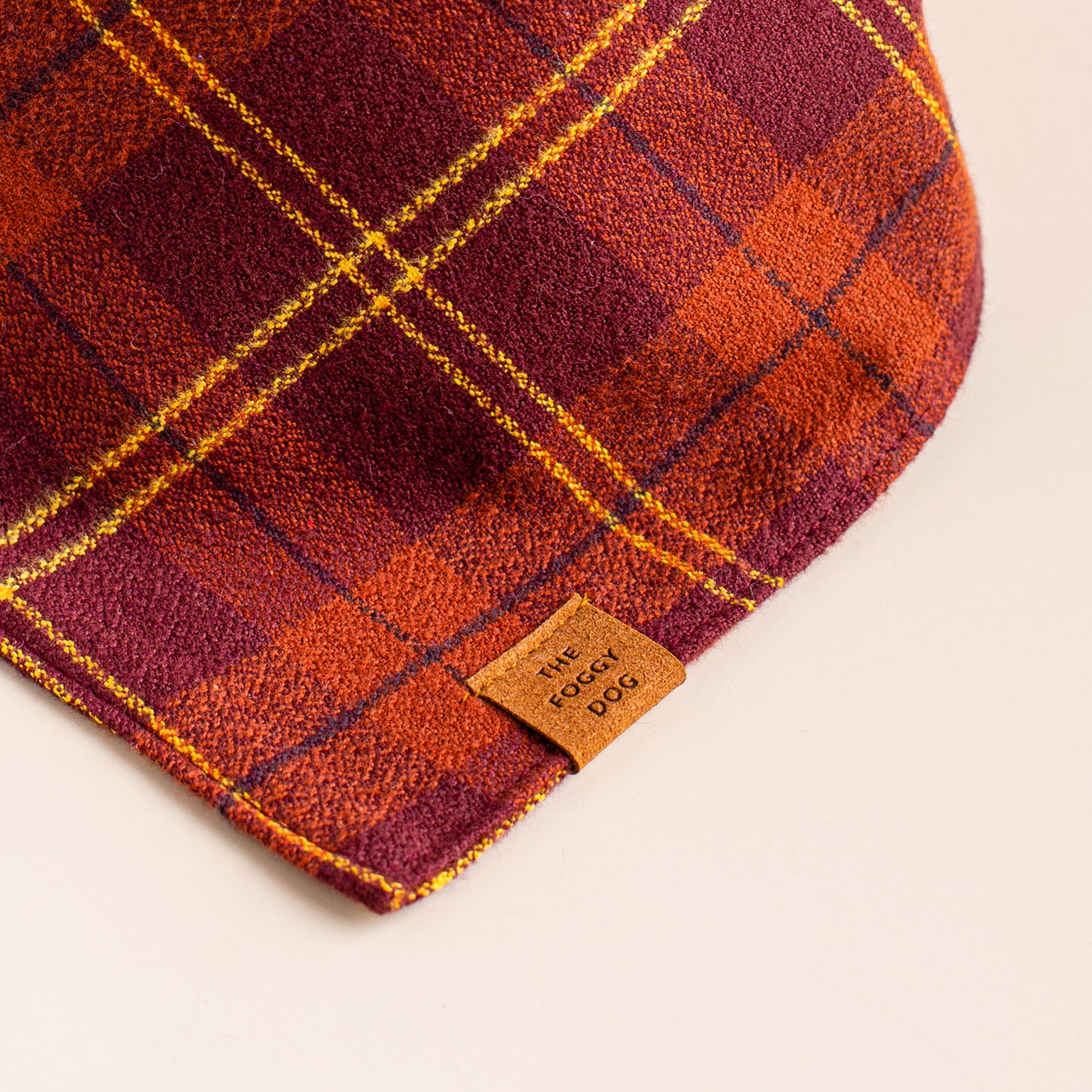 Cider Plaid Flannel Dog Bandana