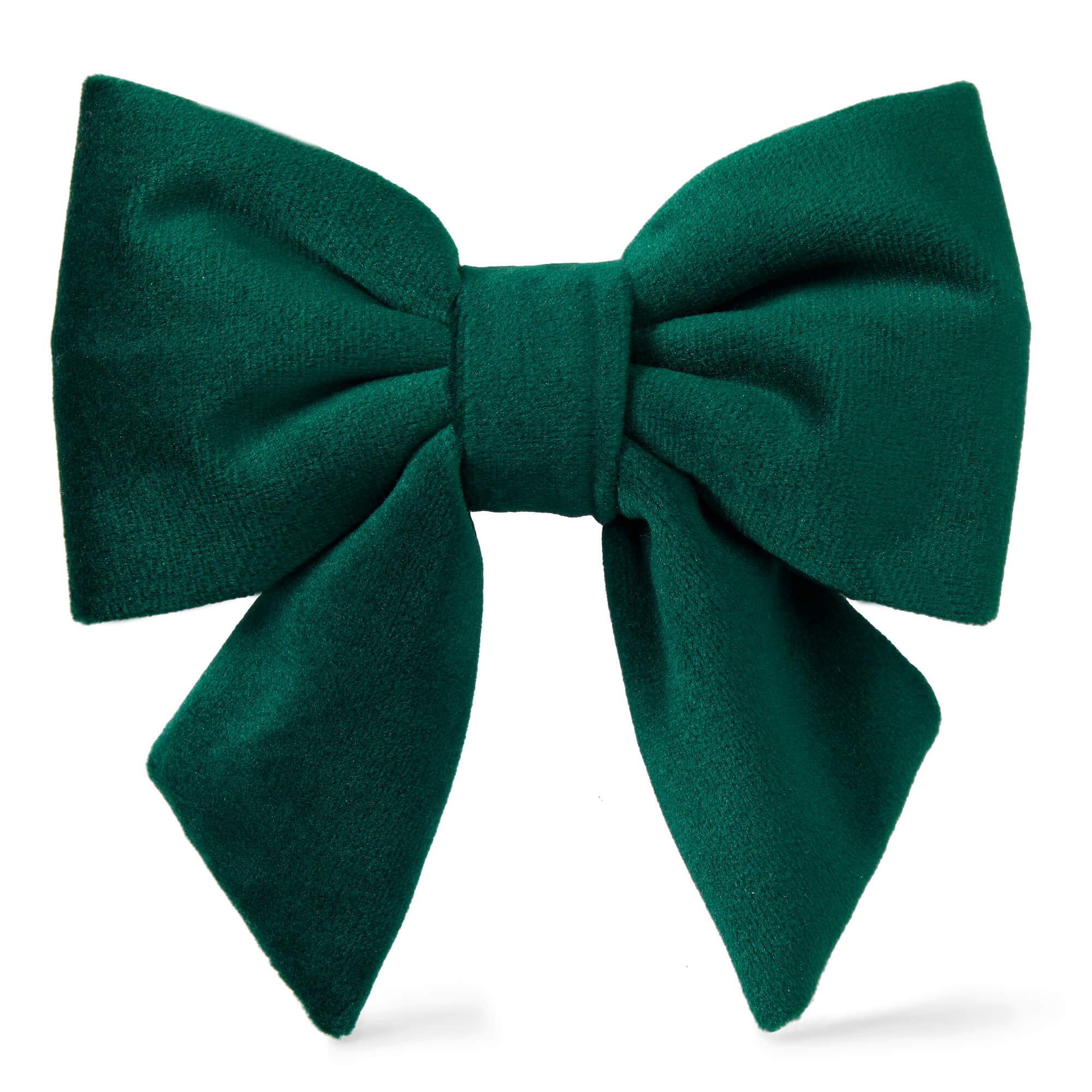 Frozen Velvet cheapest Collection-bow tie dark green-white | Black spots