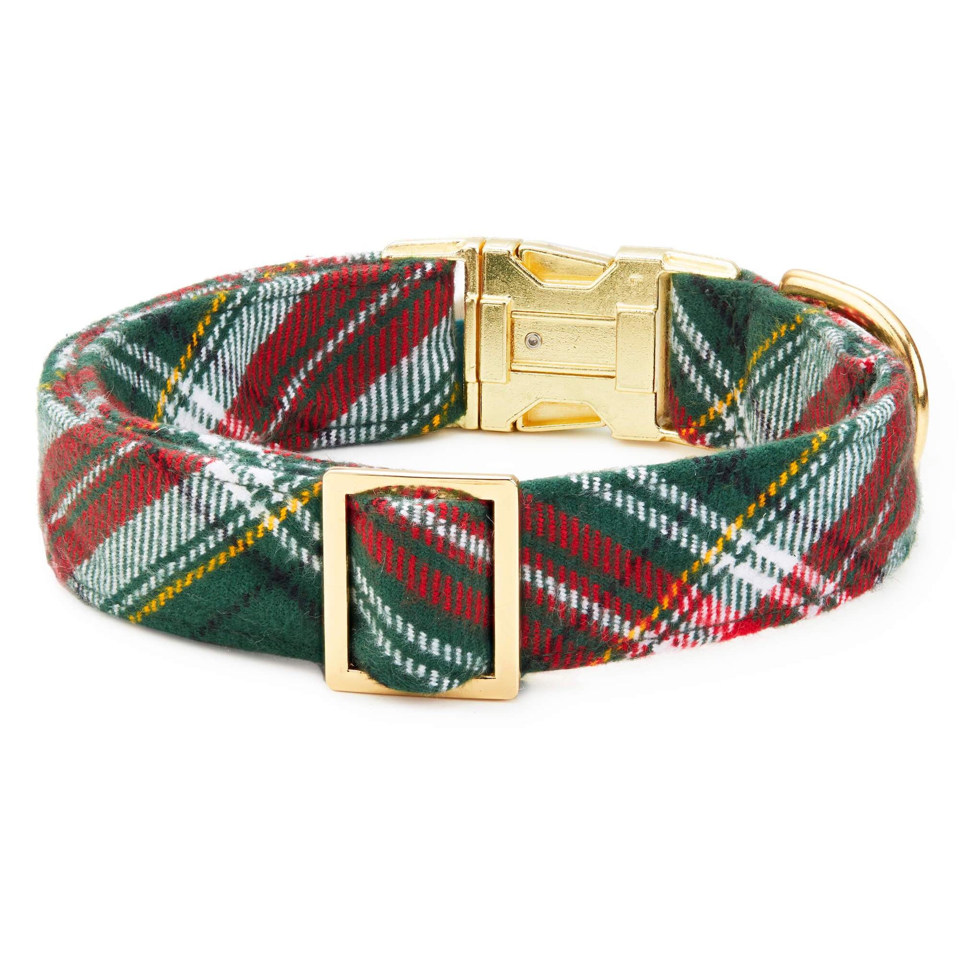 Holly Jolly Plaid Flannel Dog Collar from The Foggy Dog 