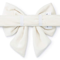 Ivory Velvet Lady Bow Collar from The Foggy Dog 