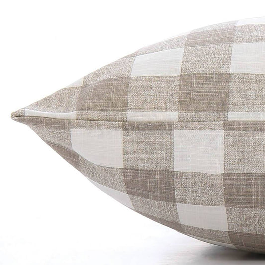 Warm Stone Gingham Check Dog Bed from The Foggy Dog